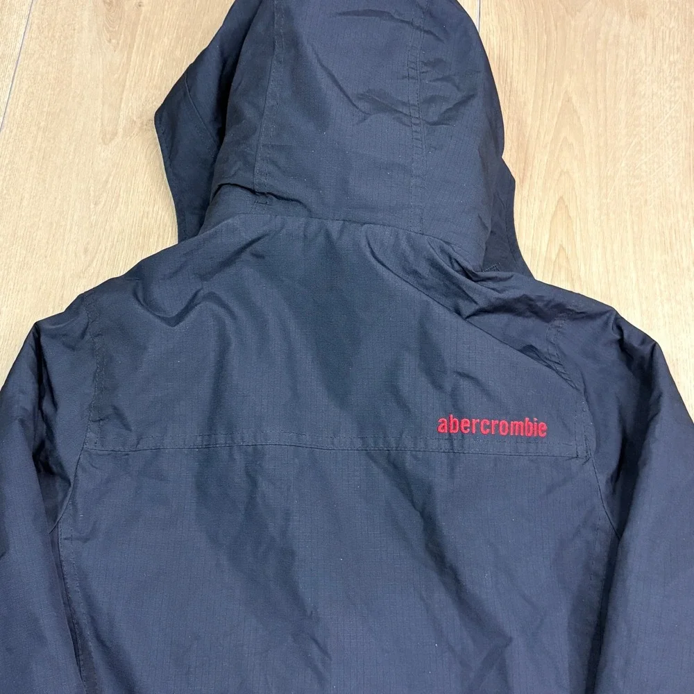 Abercrombie Kids All Season Weather Warrior Jacket Navy Blue Ripstop Small S